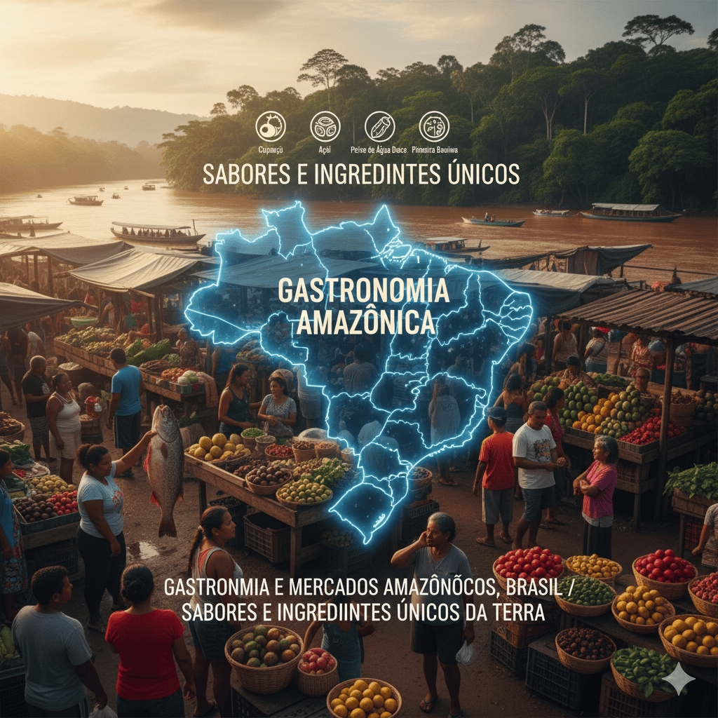 Gastronomia amazônica e mercados no Norte do Brasil