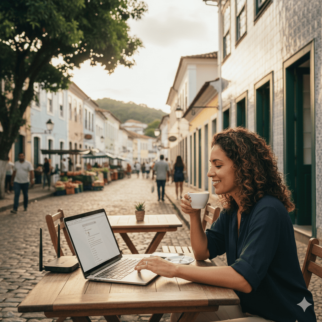 Nômade digital em pequenas cidades brasileiras