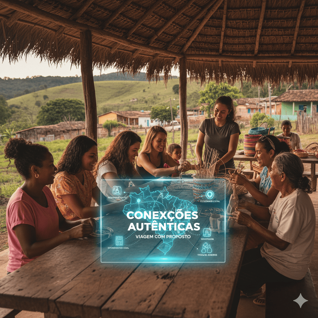 Viajantes engajando-se significativamente com comunidades brasileiras