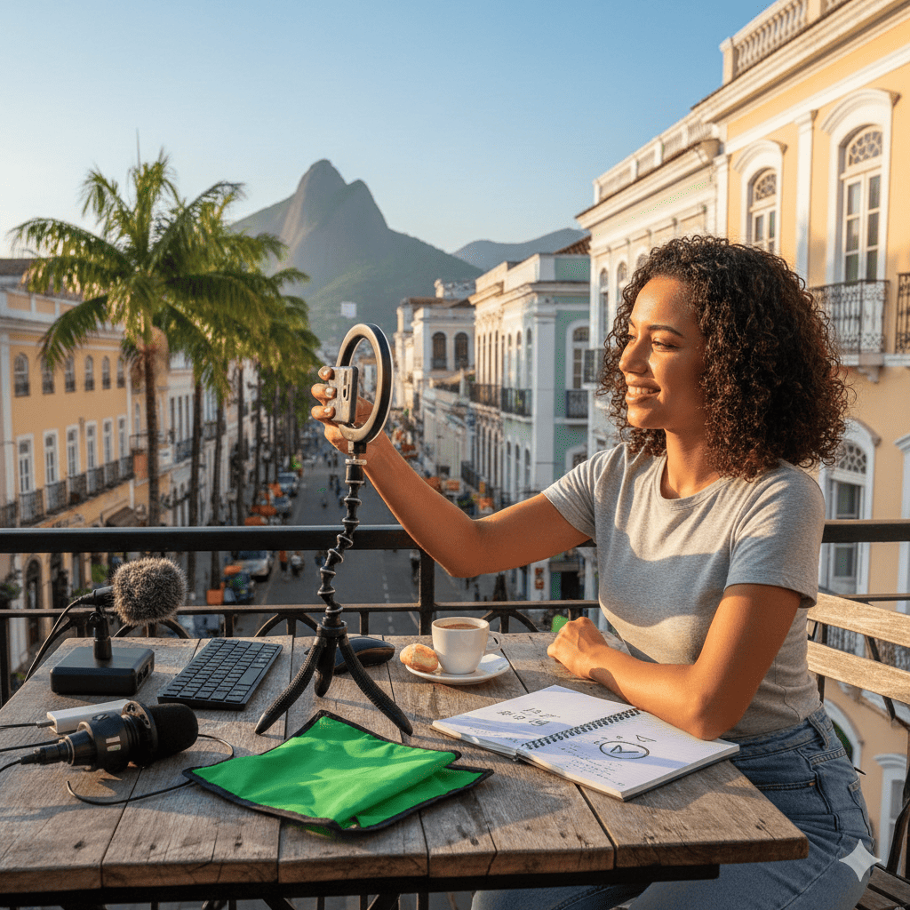 Estúdio móvel para criação de conteúdo